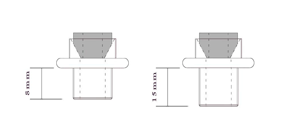 Serre câble électrique en laiton - blocage de câble silicone dimension